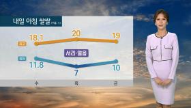[날씨] 내일 아침 쌀쌀·짙은 안개 유의…공기질 회복