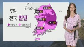 [날씨] 주말 무더위 속 소나기…다음주 태풍에 장마까지