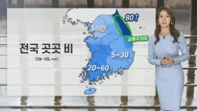 [날씨] 곳곳 요란한 비…낮기온 뚝, 20도 안팎