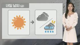 [날씨] 내일 오후 중부 비 조금…'큰 일교차' 유의