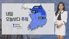 [날씨] 전국 대부분 한파특보…내일 오늘보다 기온 ↓