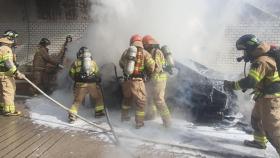 경북 상주 중북내륙고속도로 차량 화재…1명 사망