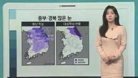 [날씨클릭] 중부·경북 많은 눈…강원영동 최고 60㎝ 폭설