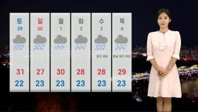[날씨] 내일 오전까지 제주·남부 비…낮 더위 속 소나기