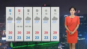 [날씨] 내일 아침까지 전국 비…밤사이 집중호우 주의