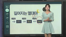 [날씨클릭] 오늘 중부 비, 남부 소나기…찜통더위는 계속