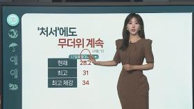 [날씨클릭] '처서'에도 무더위 계속…전국 비, 중부 최대 80㎜ 이상