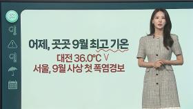 [날씨클릭] 중부지방 어제보다 더 더워…한낮 서울 35도