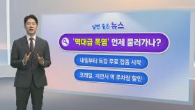 [알면좋은뉴스] 오늘까지 늦더위 기승…내일, 비 내리며 고온 꺾여 外