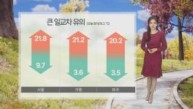[날씨] 동해안 중심 가끔 비…내일 전국 맑고, 큰 일교차 유의