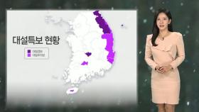 [날씨] 동해안 대설특보, 밤까지 많은 눈…내일 꽃샘추위 계속
