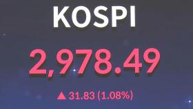 코스피 3,000선 눈앞서 내려와…상승폭 반납