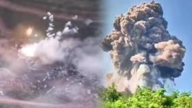중국 폭죽공장서 화약병 2만개 폭발…버섯구름 피어오르고 땅 진동