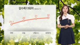 [날씨] 당분간 낮 30도 안팎 무더위…내륙 요란한 소나기