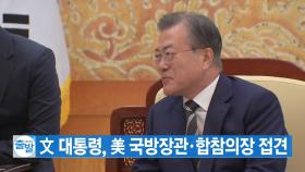 [YTN 실시간뉴스] 文 대통령, 美 국방장관·합참의장 접견