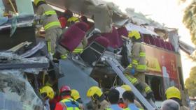 홍콩서 이층버스 사고...6명 사망·39명 다쳐