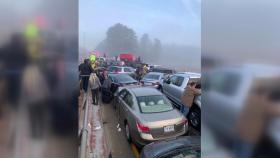 美고속도로 60중 추돌 사고...최소 40여명 부상