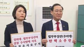 한국당, 추미애 탄핵소추안·국정조사 요구서 제출