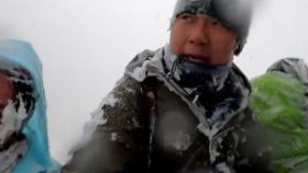 몰아친 눈폭풍...네팔 눈사태 당시 영상
