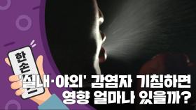 [15초뉴스] '실내·야외' 감염자 기침하면, 영향 얼마나 있을까?