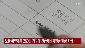 [YTN 실시간뉴스] 오늘 취약계층 280만 가구에 긴급재난지원금 현금 지급