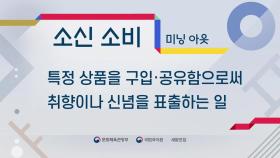 '미닝 아웃' 우리말 대체어는 '소신 소비'