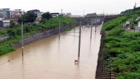 폭우로 전국 곳곳 열차 운행 중단...복구 작업