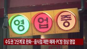 [YTN 실시간뉴스] 수도권 '2단계'로 완화...음식점 제한 해제·PC방 정상 영업