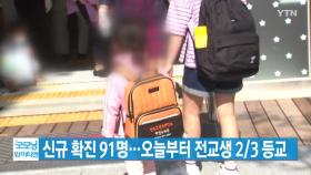 [YTN 실시간뉴스] 신규 확진 91명...오늘부터 전교생 2/3 등교