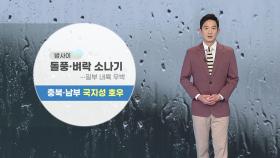 [날씨] 밤사이 돌풍·벼락 동반 소나기...충북·남부 국지성 호우