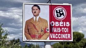 프랑스 마크롱 대통령을 히틀러에 빗댄 광고 논란