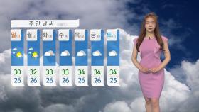 [날씨] 주말 전국 '비'...서울 한낮 33도, 여전한 무더위