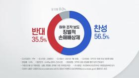 '최대 5배 손해배상' 언론중재법...찬성 56% vs 반대 35%