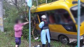 강릉서 인부 태운 버스, 나무 추돌...20명 부상
