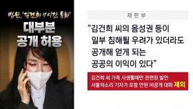 '김건희 통화' 방송 허용...대장동 '녹취록' 공개 파장