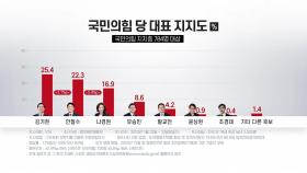 국민의힘 차기 대표...金 25.4%·安 22.3%·羅 16.9