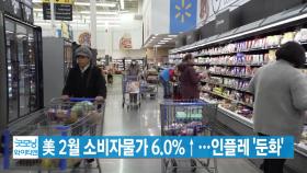 [YTN 실시간뉴스] 美 2월 소비자물가 6.0%↑...인플레 '둔화'