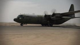공군 수송기, 사막 위를 날다...'데저트 플래그' 훈련 참가
