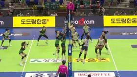 한국도로공사, 여자배구 플레이오프 1차전 승리