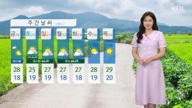 [날씨] 오늘 낮더위 속 중북부 소나기…내일 아침 서울 18℃