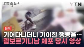 길바닥에 엎드려 '이상행동'...람보르기니 남성 체포 장면 [지금이뉴스]