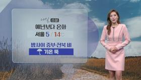 [날씨] 내일 '소설' 예년보다 온화...밤 사이 중부·전북 비