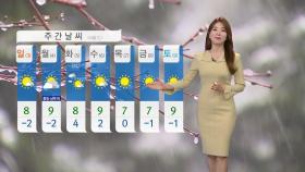 [날씨] 꽃샘추위 계속, 오후부터 중부·전북·경북 비·눈