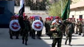 시리아 이란 영사관 희생자 군사장례식 거행