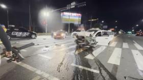 경기 오산서 신호위반 SUV가 택시 추돌...2명 사망