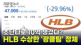 HLB 하한가 사태에 선수 입장?...초단타로 돈 챙긴 '광클팀' [지금이뉴스]