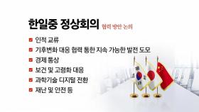 한일중 정상회의 개최...공동선언, 어떤 내용 담길까?