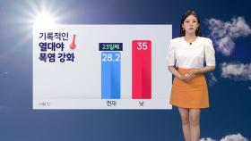 [날씨] 오늘도 열대야·폭염 계속, 서울 35℃... 서쪽·제주 소나기