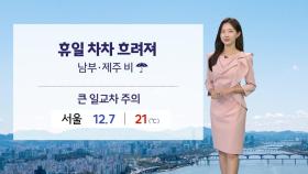 [날씨] 휴일 남부·제주 가끔 비...일교차 주의