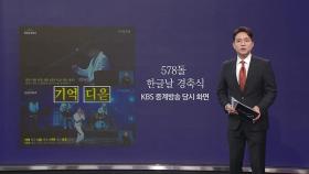 KBS·KTV, 한글날 경축식 방송 자막에 